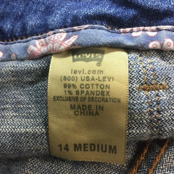 Levi's 545 Low Boot Cut Jeans Distressed Stretch 14 x 31 Medium‎ - Picture 4 of 10